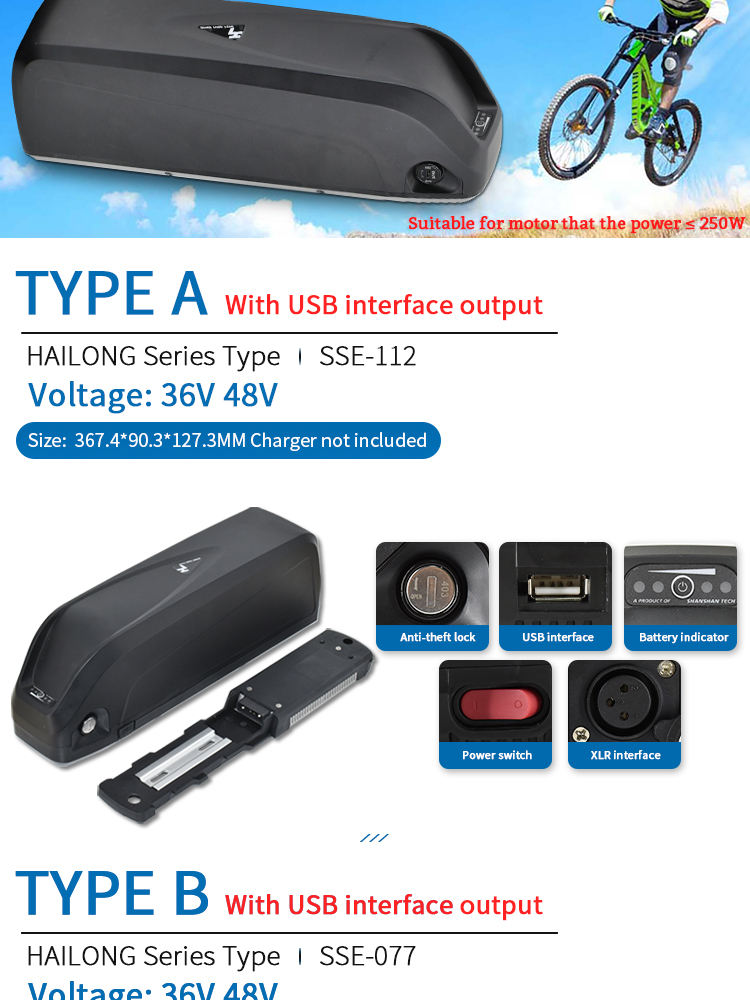 36v electric bike battery 36-V-Akku für Elektrofahrräder