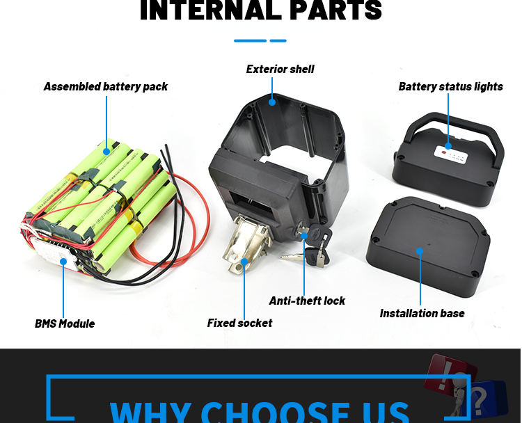 lithium battery for electric bicycle Lithiumbatterie für Elektrofahrrad