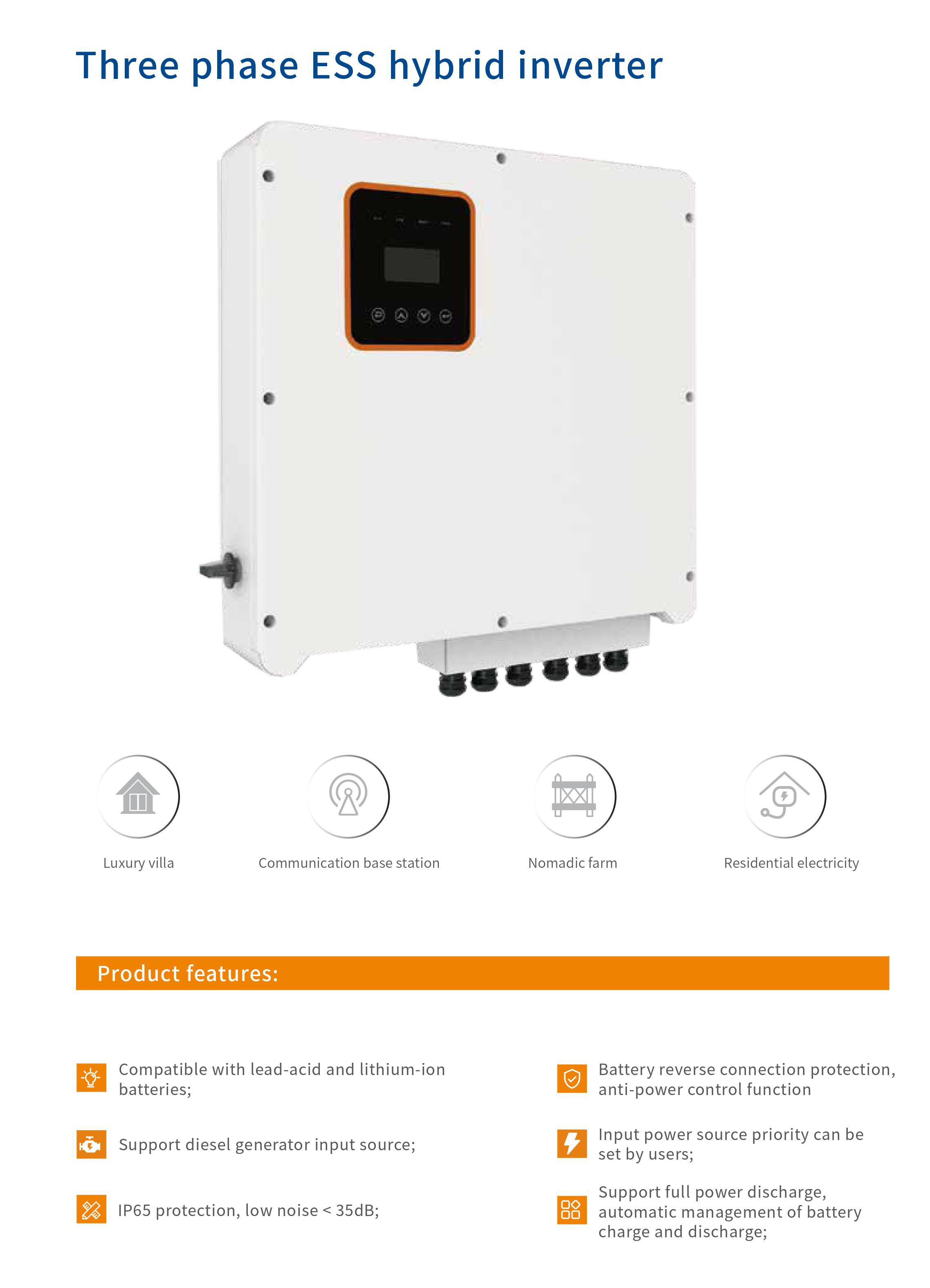 hybrid solar inverter inversor solar híbrido